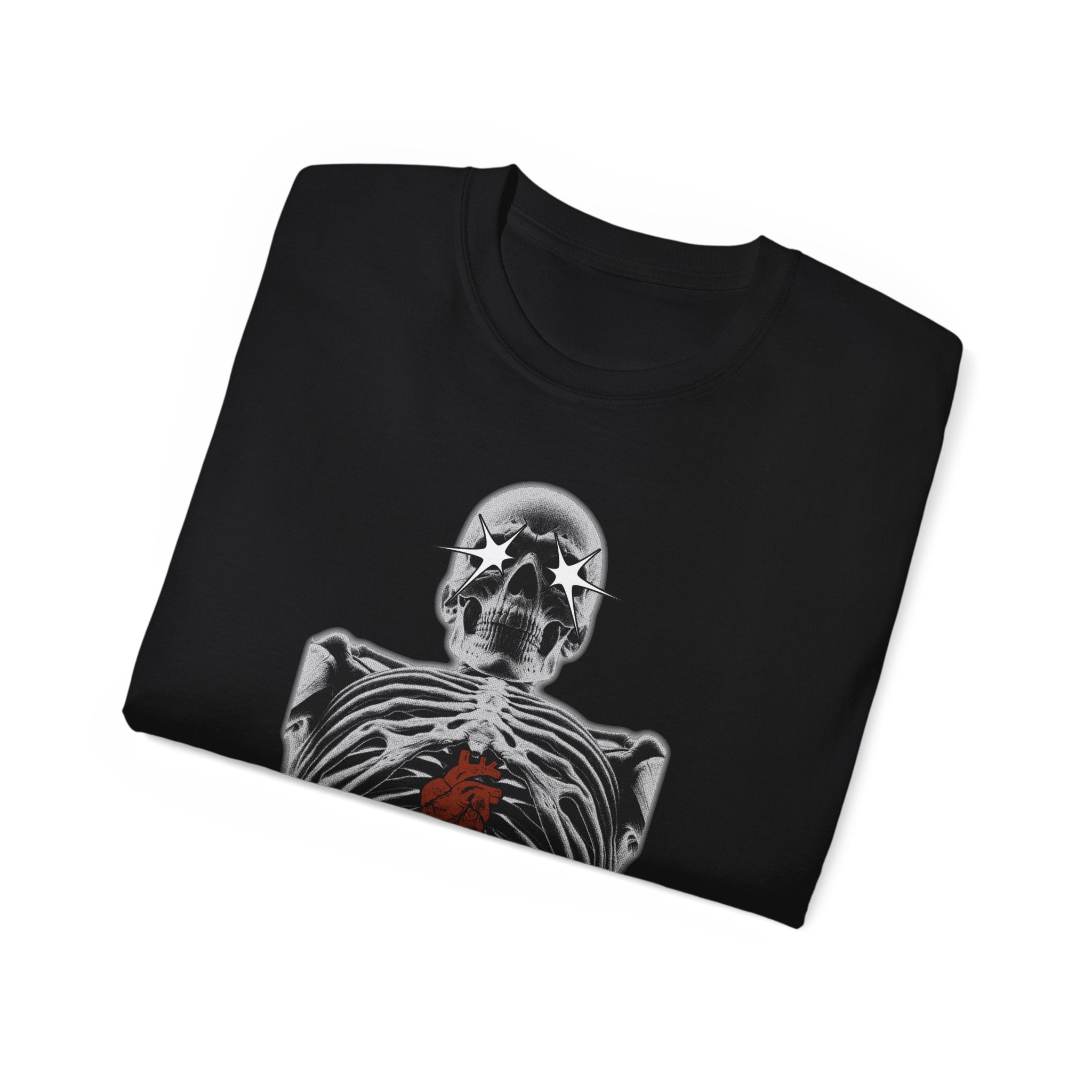 Exposed Heart - Unisex Cotton Tee (Front) - Damned Threads